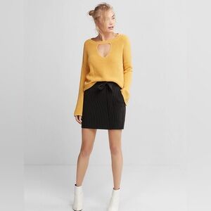 Express Yellow High-Lo Tunic Sweater